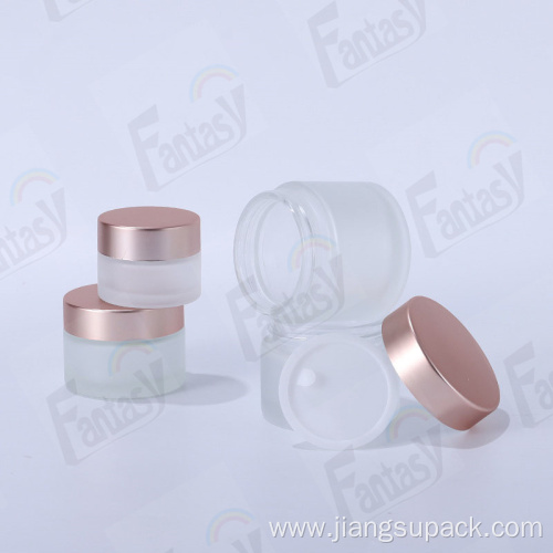 Customized Cosmetic Glass Cream Jar Frosted Cream Jar